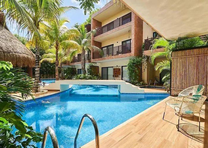 Zen Oasis Swim Up Pool W Tiki Hut Bar + Gym * Tulum